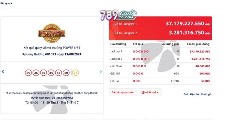 Vietlott Power 6/55 online